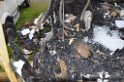 Wohnmobil ausgebrannt Koeln Porz Linder Mauspfad P139